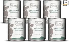 "MjAMjAM" - aukščiausios kokybės drėgnas ėdalas šunims - puiki veršiena ant garuose virtų cukinijų, 6 vnt. (6 x 800 g), be grūdų, su papildoma mėsa.