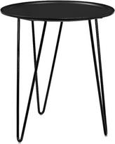 "Modway Digress" Vidurio amžiaus apvalus šoninis staliukas su plaukuotomis kojomis, mediena, juoda, 18,5" ilgis x 18,5" plotis x 20" aukštis