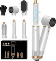 "Mogawave 5-in-1 Hairstyler", "Airstyler Airbrush Pro" 1000 W, 60000 RPM plaukų džiovintuvas, plaukų stiliatorius, garbanojimo žnyplė su oro kairiąja/dešiniąja puse, neigiamų jonų priežiūra, plaukų apimtis, garbanojimas ir plaukų džiovinimas