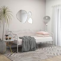 "Mogou" sofos lovos rėmas, sofa lova, sofa lova, sofa su miego funkcija, sofa lova, sofa lova, sofos ir sofos, baltas metalas, 90 x 200 cm