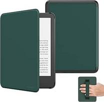 "MoKo" dėklas 6 colių "All-New Kindle" (11th Generation 2024/2022 Release), lengvas dėklas su riešo dirželiu, automatinio žadinimo/užmigimo funkcija, skirtas "Kindle 11th Generation 2024" elektroninei skaityklei, vidurnaktį žalias