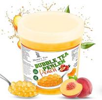 "Momo's Tea Bubble Tea" arbatos rutuliukai - pasigaminkite patys [persikų - 1300 g XXL indelis] - 100% veganiška, halal, be glitimo