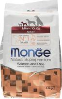 "Monge Super Premium Adult Mini" lašišos ir ryžių ėdalas šunims, 2,5 kg