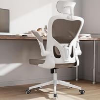 "Monhey" ergonominė biuro kėdė, aukštos nugaros tinklelio kompiuterio stalo kėdė su atlenkiamais porankiais, reguliuojama juosmens atrama ir atlošu galvai, pasukama kėdė namams, biurui