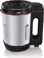 "Morphy Richards" 501027 Kompaktiškas troškintuvas ir sriubų virimo aparatas, nerūdijantis plienas, 900 W, 1 litras, šlifuotas aliuminis ir juoda spalva