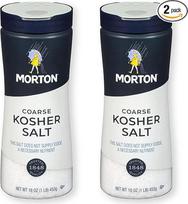 "Morton" rupiosios košerinės druskos rinkinys (2 x 453 g) - rupi košerinė druska | originalus produktas iš Kanados, idealiai tinka maistui ir stalui - dviguba "Pikaflor" sudaryta pakuotė