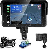 "Moto CarPlay" ekranas motociklams, belaidis "Apple CarPlay" ir "Android" automobilis, 5 colių HD motociklo ekranas, IP68 atsparus vandeniui su "Bluetooth", TPMS palaikymas, TF kortelė, nuimamas apsaugos nuo vagystės įrenginys