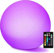 "Mr.Go" 10 colių lauko LED lempos kamuolys su įžeminimo smaigaliu, vandeniui atsparūs saulės šviesos žibintai "Jardin Light Ball" dekoratyvinė naktinė šviesa, 16 RGB spalvų, reguliuojamas ryškumas, spalvų keitimas, nuotolinio valdymo pultas