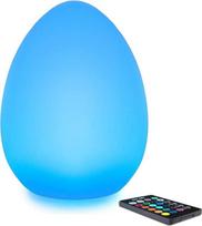 "Mr.Go" 11 colių įkraunama naktinė stalinė lempa LED lempa "Egg", 16 reguliuojamų spalvų, 8 reguliuojamo ryškumo, RGB spalvų keitimo naktinė lempa su nuotolinio valdymo pulteliu, IP65 vandeniui atspari, skirta dekorui ir apšvietimui