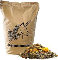 "mypferdefutter Senior Food" su kanapių sėklomis ir gudobelėmis, 13 kg, 100% natūralus, grynas, be priedų ir melasos, ypač skanus maistas vyresnio amžiaus žirgams