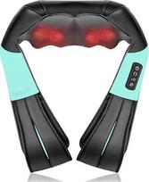 "Nekteck" 3D shiatsu kaklo masažuoklis su šiluma, kaklo pečių masažuoklis, giliųjų audinių nugaros masažuoklis raumenų skausmui malšinti, naudojamas kaklui, pečiams, nugarai, kojoms