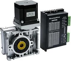 "Nema23" žingsninis elektroninis starteris Sliekinė pavarų dėžė RV030 greičio reduktorius su 14 mm išėjimu 3A 56 mm 1,2 NM 172 Oz-in DM542 vairuotojo rinkinys konvertuoti CNC maršrutizatorių MQXFCZUX (RATIO30_WITH DM556 DRIVER)