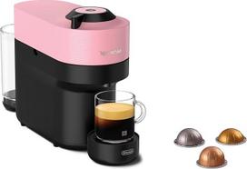 "Nespresso De'Longhi Vertuo Pop ENV90.P" kapsulinis kavos aparatas, "Cold Brew" funkcija, 4 puodelių dydžiai, "Bluetooth" ir "Wi-Fi" ryšys, 1 puodelio kavos aparatas su sveikinimo pakuote, rožinis