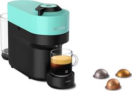 "Nespresso Krups Vertuo Pop" kavos kapsulinis kavos aparatas, talpa: 560 ml, automatinis kapsulių aptikimas, vieno prisilietimo sistema, 4 puodelių dydžiai, sutrumpintas kaitinimo laikas, tvarus, "Aqua Mint", XN9204