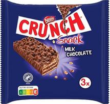 "Nestlé Crunch Milk Bar", traškus šokoladinis batonėlis su pieniniu šokoladu ir grūdais, 1 pakuotė (3 x 33 g)