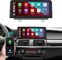 "Ninetom" 10,25 colių jutiklinio ekrano automobilinis radijas BMW X5/X6 E70 E71 2011-2013 su CIC sistema, palaiko "Apple Carplay"/"Android Car"/"Mirrorlink"/GPS navigaciją, atnaujintas automobilio stereo ekranas
