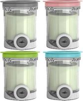 "Ninja Swirl by Creami Soft Ice Maker" 4 pakuotės talpyklų, ledo indelių puodelis su dangteliu, skirtas "Ninja NC701EU" NC701 NC700 minkštųjų ledų gaminimo aparatui, be BPA ir tinkamas plauti indaplovėje