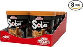 "Nissin Cup Noodles Soba Cup" - Pekino antis, 8 vnt., japoniško stiliaus Wok stiliaus greitieji makaronai su prieskonių padažu, antis ir daržovės, greitai paruošiami puodelyje, Azijos maistas (8 x 87 g)