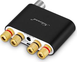 "Nobsound NS-10G" mini "Bluetooth 5.0" skaitmeninis stereofoninis 100 W "HiFi" galios stiprintuvas su maitinimo šaltiniu (juodas)
