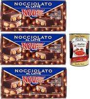 "Novi Nocciolato al Latte", pieninio šokolado plytelė su lazdyno riešutais, pieninio šokolado plytelė su lazdyno riešutais, 3 x 130 g + "Italian Gourmet Polpa" 400 g