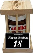 "Nutella" - avarinis rezervas - medinės lazdelės - "Nutella" stiklinė (1 x 450 g) Su 18-uoju gimtadieniu - 18-ojo gimtadienio dovana