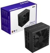 "NZXT C1000 Gold Core" - 1000 W ATX 3.1 maitinimo šaltinis - "80 Plus Gold" - "Cybenetics Platinum" - visiškai modulinis - PCIe 5.1 600 W 12V-2x6 - nulinių apsukų ventiliatorius - 105 °C kondensatoriai - juodas