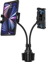 "Oilcan Dual Car Holder Tablet Drink Holder", automobilio puodelis Tablet Holder Stand with Gooseneck Strong Long Arm for iPad Mini Air Pro, iPhone, Galaxy Tab, 4-12,9 colių mobiliesiems telefonams ir planšetiniams kompiuteriams