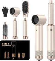 "OKWRAP Hairstyler 5-in-1 Hair Styler Set", "Airstyler Air Curlers" plaukų džiovintuvas "5 in 1" su apvaliais šepečiais plaukų džiovintuvo šepetėliais, skirtais plaukų stiliui formuoti Plaukų džiovintuvas "Curling Iron Air" tiesinimui, džiovinimui, apimči
