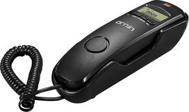 "Ornin T112 Trimline" fiksuotojo ryšio telefonas su skambinančiojo ID, sieninis, juodas