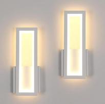 "Osairous" sieninis LED šviestuvas vidaus patalpoms modernus, 2 vnt. 16 W 1800 LM sieninis LED šviestuvas vidaus patalpoms akrilo baltas prieškambario sienų apšvietimas šilta balta 3000 K, skirtas miegamajam koridoriuje gyvenamajame kambaryje laiptai 32 c