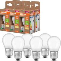 "Osram Classic" mini rutulinė LED lemputė su dekoratyviniu matiniu LED siūlu A energinė klasė E27 1,2W 255lm 2700K šiltai balta šilta balta 6 vnt.