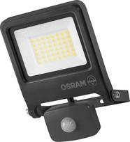 "Osram ENDURA FLOOD PC" 30 W LED prožektorius su jutikliu, 4000 K, 3000 liumenų, IP44 prožektorius, judesio aptikimas, 9 m, dienos šviesos jutiklis, pilkas