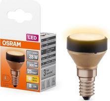 "Osram" plokščia lempa, itin kompaktiška ir plokščia LED lemputė su E14 lizdu, pakeičia įprastas 28 W lemputes, šiltos baltos spalvos (2700 K), ekonomiška, sunaudoja 3,5 W, nestabdoma, 6 vnt. pakuotė