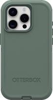 "OtterBox" iPhone 15 Pro dėklas (tik) Defender Series - Forest Ranger (Green) Be ekrano, tvirtas ir patvarus, su prievado apsauga, dėklo laikikliu