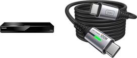 "Panasonic" DP-UB424EGK Ultra HD grotuvas (4K "Blu-ray" diskas ir INIU USB C kabelis)