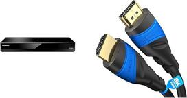 "Panasonic" DP-UB424EGK Ultra HD "Blu-ray" grotuvas juodas ir "KabelDirekt" 1,5 m HDMI kabelis (4K @ 120Hz ir 60Hz įspūdingiems Ultra HD potyriams)