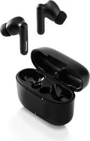 "Panasonic" RZ-B110WDE-K belaidės ausinės, 5.3 "Bluetooth", patogios ausinės, ausinės su integruotu mikrofonu, XBS, iki 26 valandų atkūrimo su įkrovimo dėžute, juodos spalvos