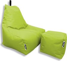 "Patchhome Bean Bag" poilsio kėdė + kubas / taburetė su užtrauktuku, žaidėjo sėdynė, "Bean Bag" užpildytas polistireno užpildu