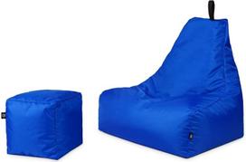 "Patchhome" poilsio kėdė + kubas / taburetė 2 dydžių ir 25 spalvų "Gamer Bean Bag" sėdynės pagalvėlė suaugusiems "Giant Bean Bag" vaikams Paruošta užpildyta polistireno užpildu, tinkama naudoti patalpose ir lauke