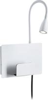"Paulmann Halina 71100" LED sieninis šviestuvas USB C 2700K 200lm 230V 2,4W matinės baltos spalvos sieninis skaitymo šviestuvas