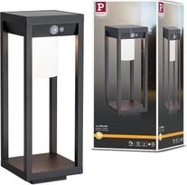 "Paulmann Marisol" 94573 LED saulės šviesos objektas su judesio jutikliu IP44 Komplekte yra 1 x 5,5 W šiltai balta juoda belaidė plastikinė įkraunama 3000 K