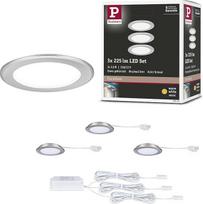 "Paulmann" 93116 LED įleidžiami baldų šviestuvai 3 vnt. 65 mm 3 x 2,5 W 3 x 180 lm 230/12 V 3000 K šukuota geležis