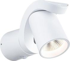 "Paulmann" 94832 LED lauko sieninis šviestuvas "Cuff" judesio jutiklis IP44 76 x 217 mm 3000 K 10 W 700 lm 230 V 70° balta aliuminio lauko šviesa
