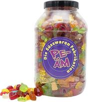"PE ÄM" vaisių gumos mišinys be cukraus - 5 rūšys | 3 kg "Mega Pot" | XXL pakuotė vakarėliams, saldainių barams ir dovanoms | saldžiai sultinga | aukščiausios kokybės vaisių guma