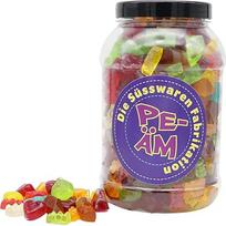 "PE ÄM" vaisių gumos mišinys be cukraus - 5 rūšys | 2 kg didelis puodas | XXL pakuotė vakarėliams, saldainių barams ir dovanoms | saldus ir sultingas | aukščiausios kokybės vaisių guma