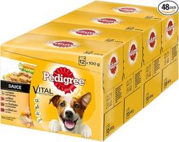 "Pedigree" suaugusių šunų maistas porcijiniame maišelyje - įvairios veislės