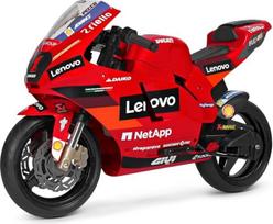 "Peg Perego Ducati GP Ride On" elektrinis motociklas 3+ metų amžiaus vaikams Stabilizatoriai Įkraunamas akumuliatorius su 12 V rageliu, variklio rageliu, greitis iki 7,6 km/val.