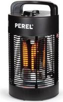 "Perel" terasos šildytuvas 700W Carbon Tilt Protection 2 šilumos nustatymai Apsauga nuo purslų Osciliacinis dizainas Metalinė juoda