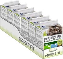 "PERFECT FIT Adult 1+ Premium" drėgnas ėdalas katėms - 36 x 50 g porcijinis maišelis - su giliavandenia žuvimi ir kalakutiena - drėgnas ėdalas katėms - be grūdų