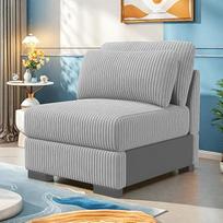"PerGar" sulankstoma sofa lova, sulankstoma sofa lova - "Bean Bag" sofa, atsilenkianti kėdė, žaidimų sofa, bendrabučio kėdė su pagalvėle, patogi pliušinė velvetinė 1 vietos sofa, miegamojo ir svetainės fotelis (pilka)